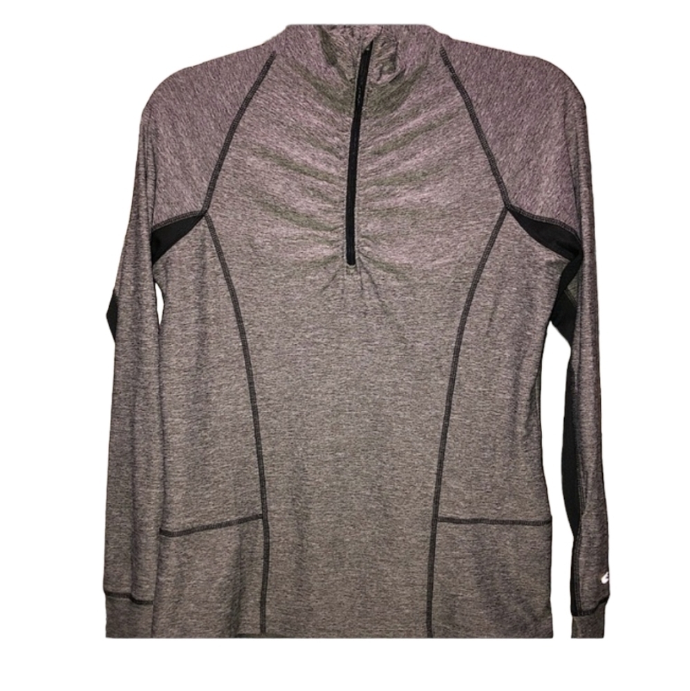 Champion semi fitted size medium gray long sleeve athletic shirt